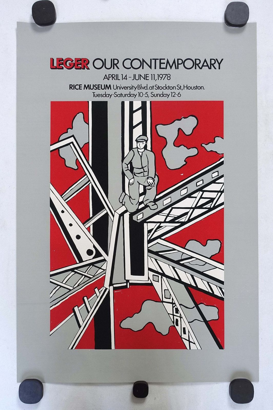 1978 Leger Our Contemporary, Rice Museum Houston   Original Vintage Poster photo furniture