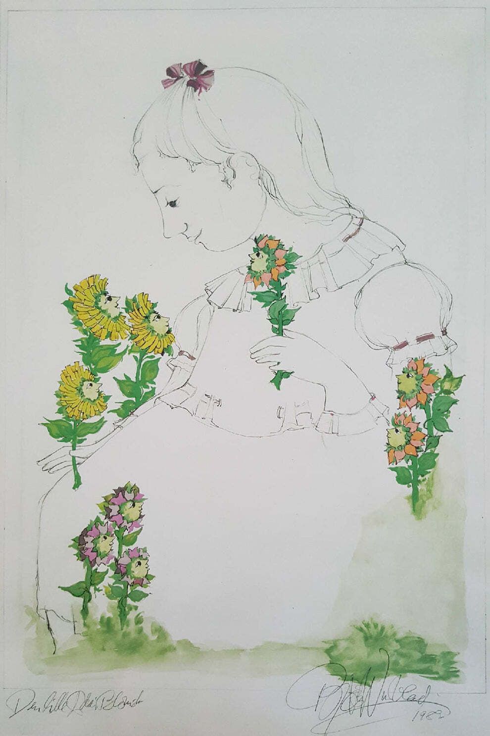 1989 Wiinblad Little Ida’s Flowers   Original Vintage Poster