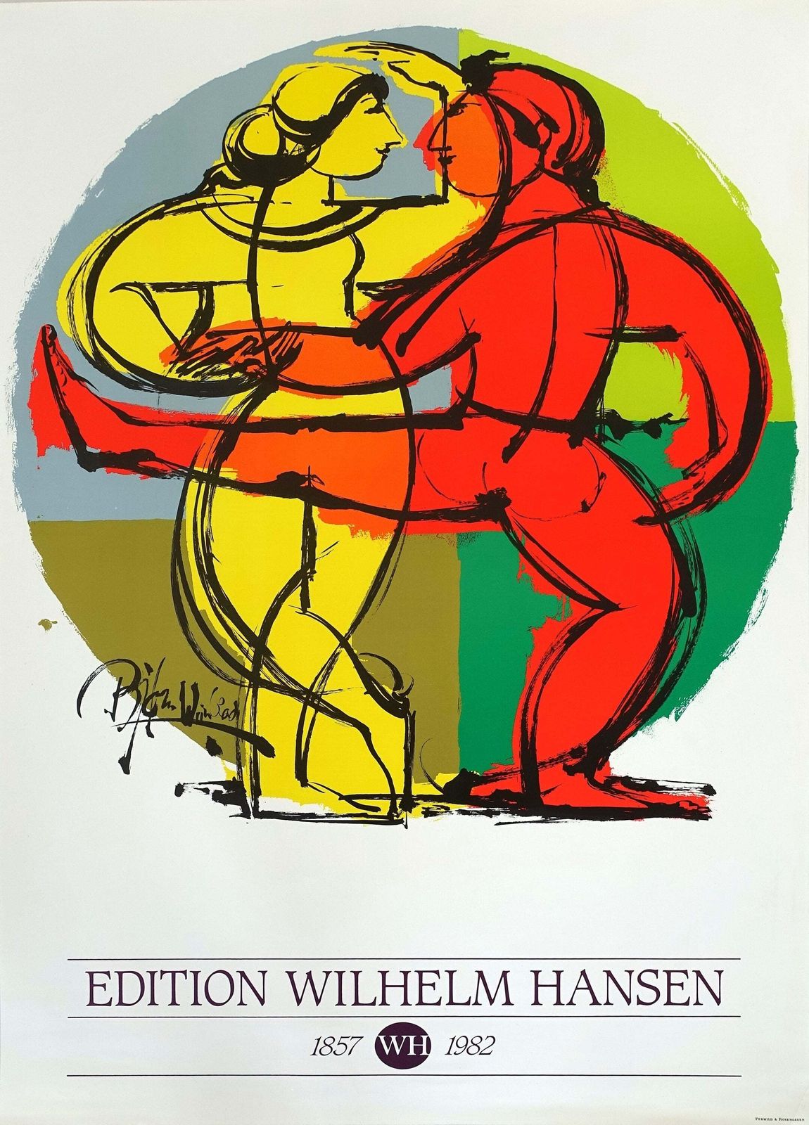 1982 Wiinblad "Edition Wilhelm Hansen"   Original Vintage Poster