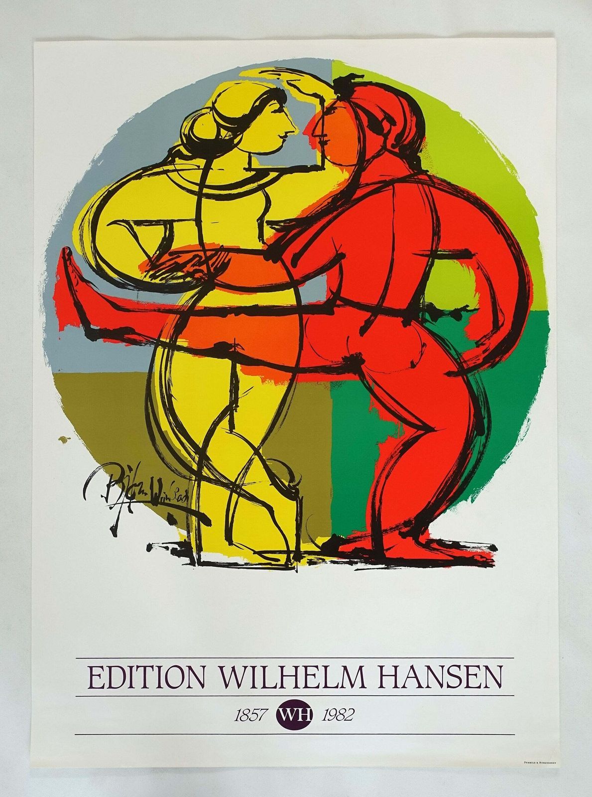 1982 Wiinblad "Edition Wilhelm Hansen"   Original Vintage Poster photo furniture