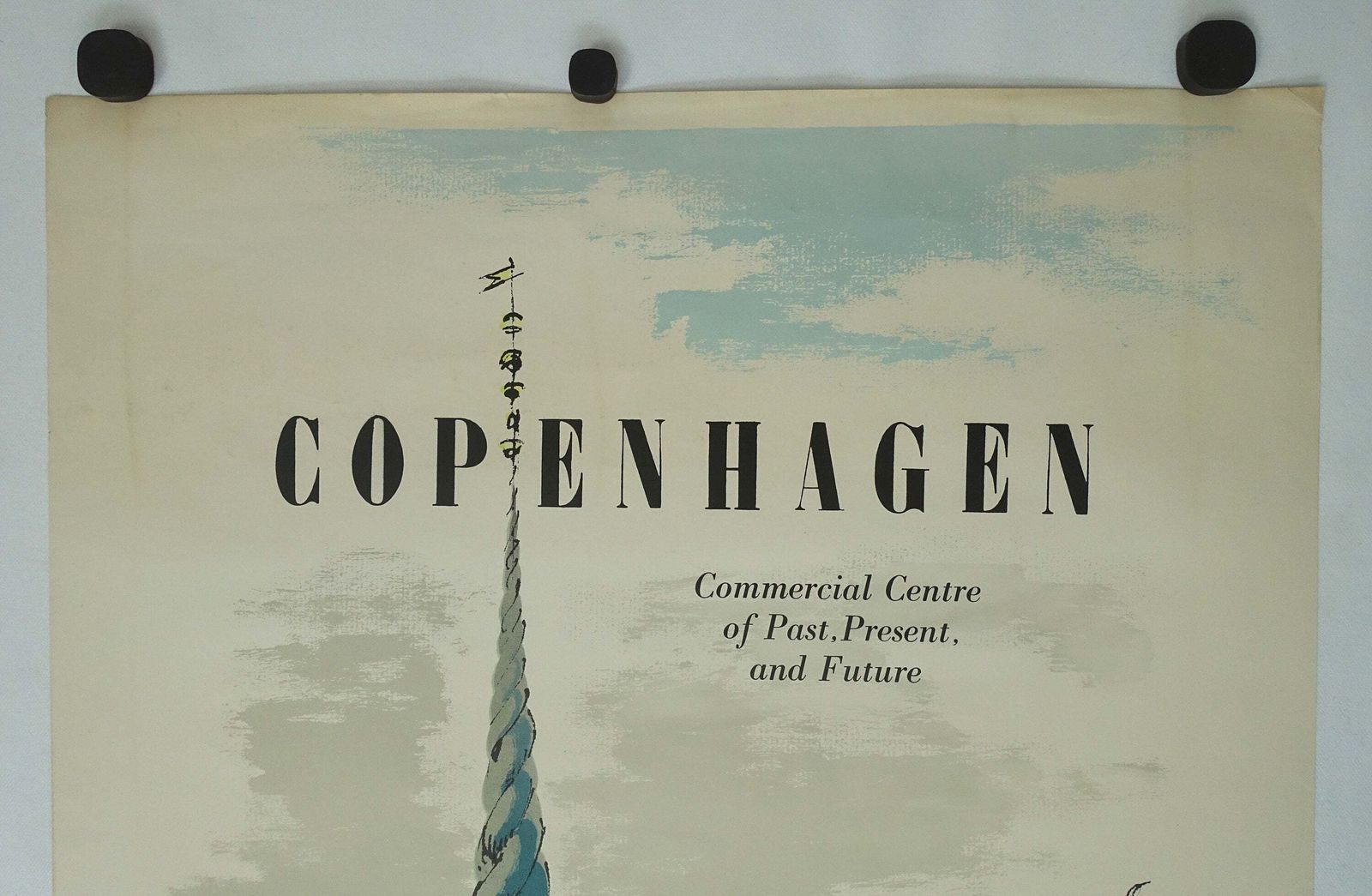 Reisposter Copenhagen 1957 Van Des Asmussen – Vintage Poster photo for sale