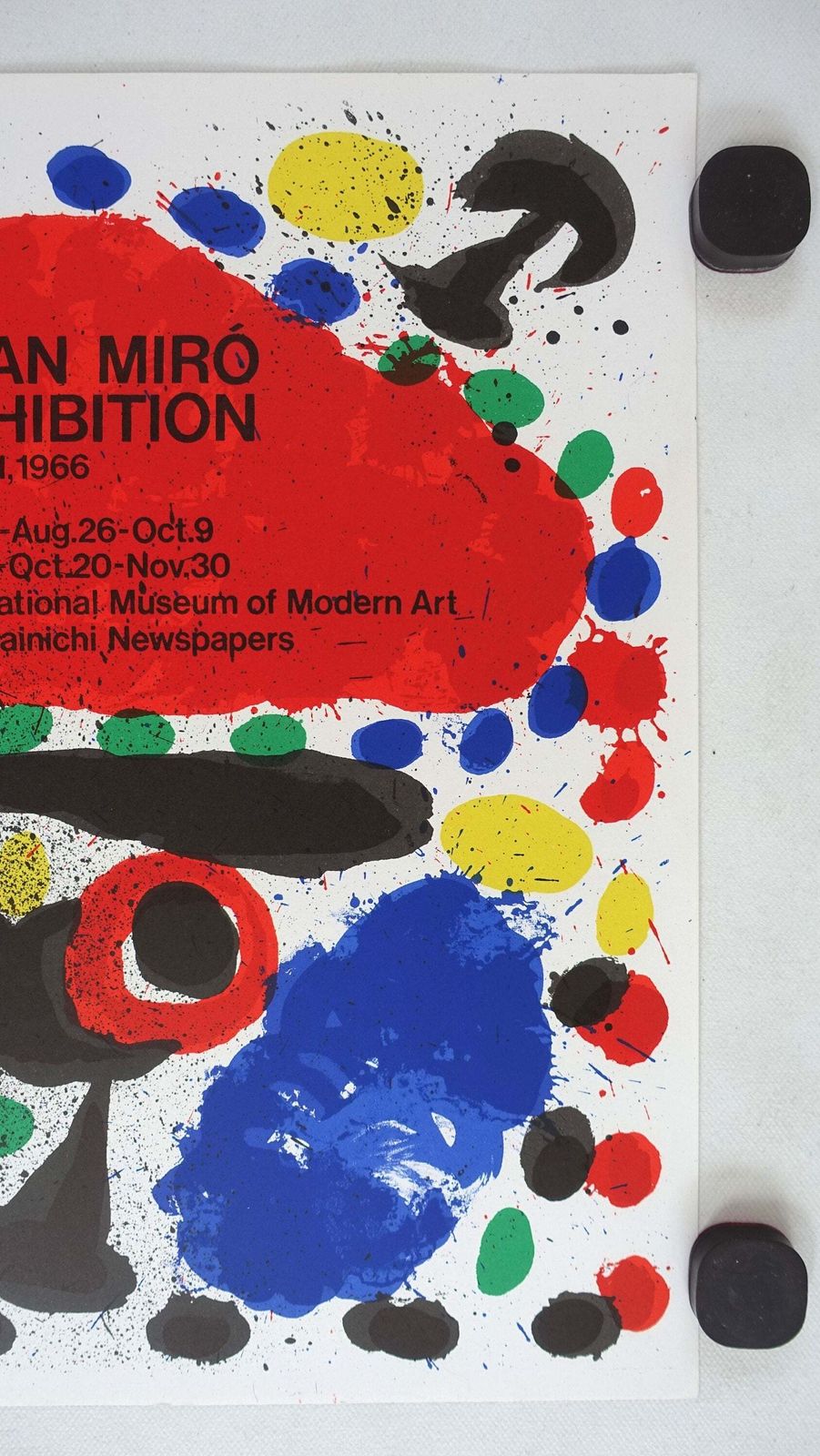 Miro Tentoonstellingsposter Tokyo En Kyoto, 1966 — Vintage Poster photo Kunst