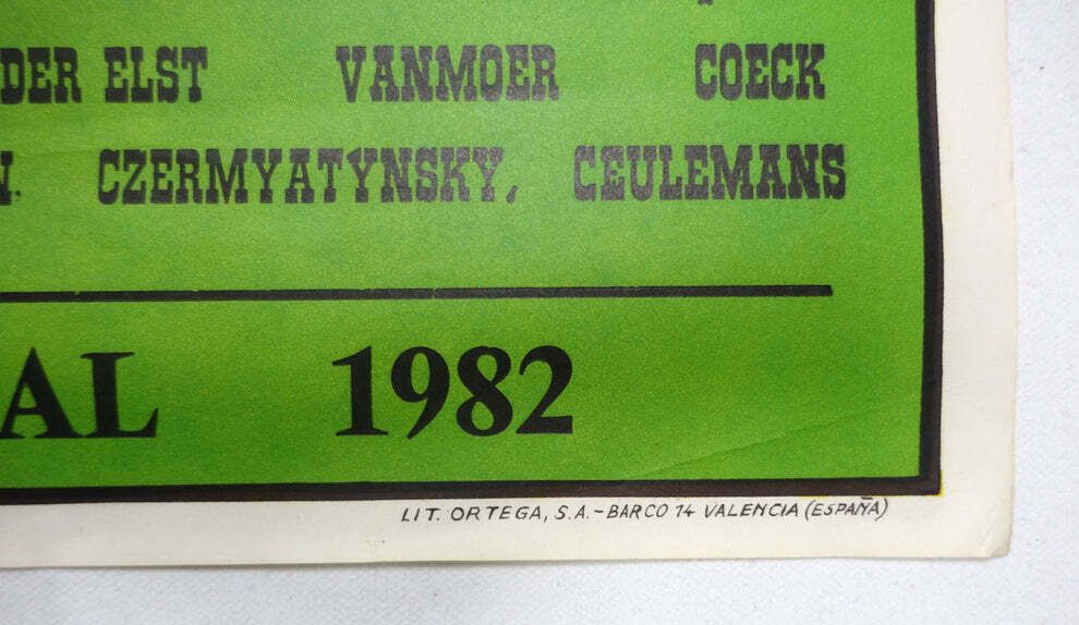 1982 World Cup (Football/Soccer) Argentina   Belgium   Original Vintage Poster photo Art