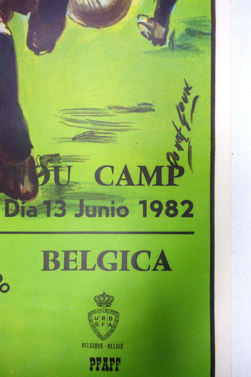 1982 World Cup (Football/Soccer) Argentina   Belgium   Original Vintage Poster photo 125.0