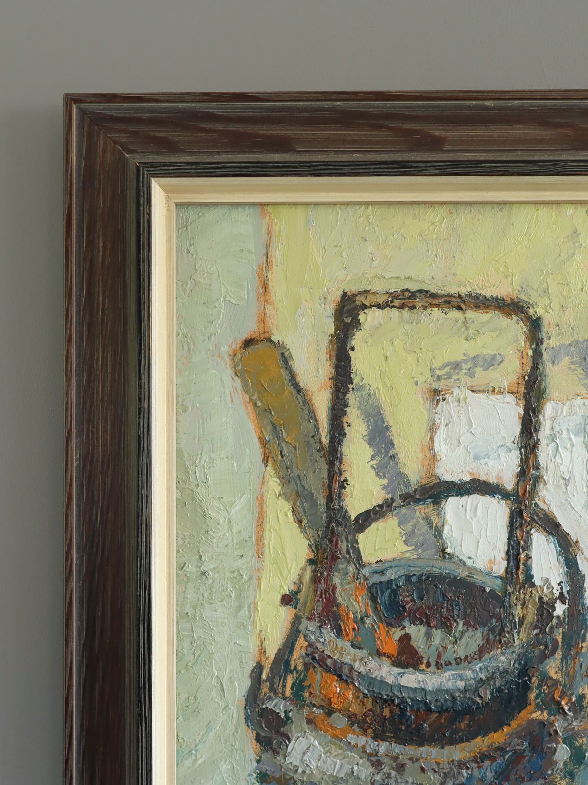 Buckets & Hooks, Oil Painting, Mid 20th Century photo 479.0