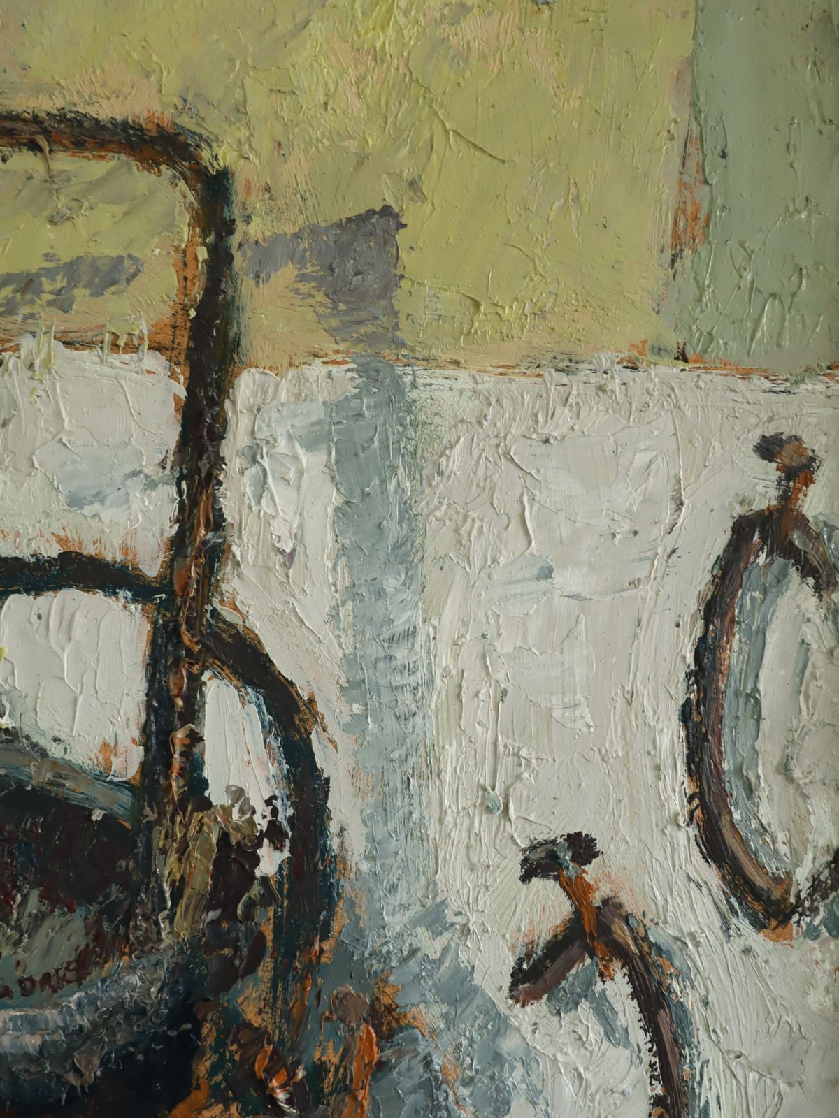photo for sale Buckets & Hooks, Oil Painting, Mid 20th Century
