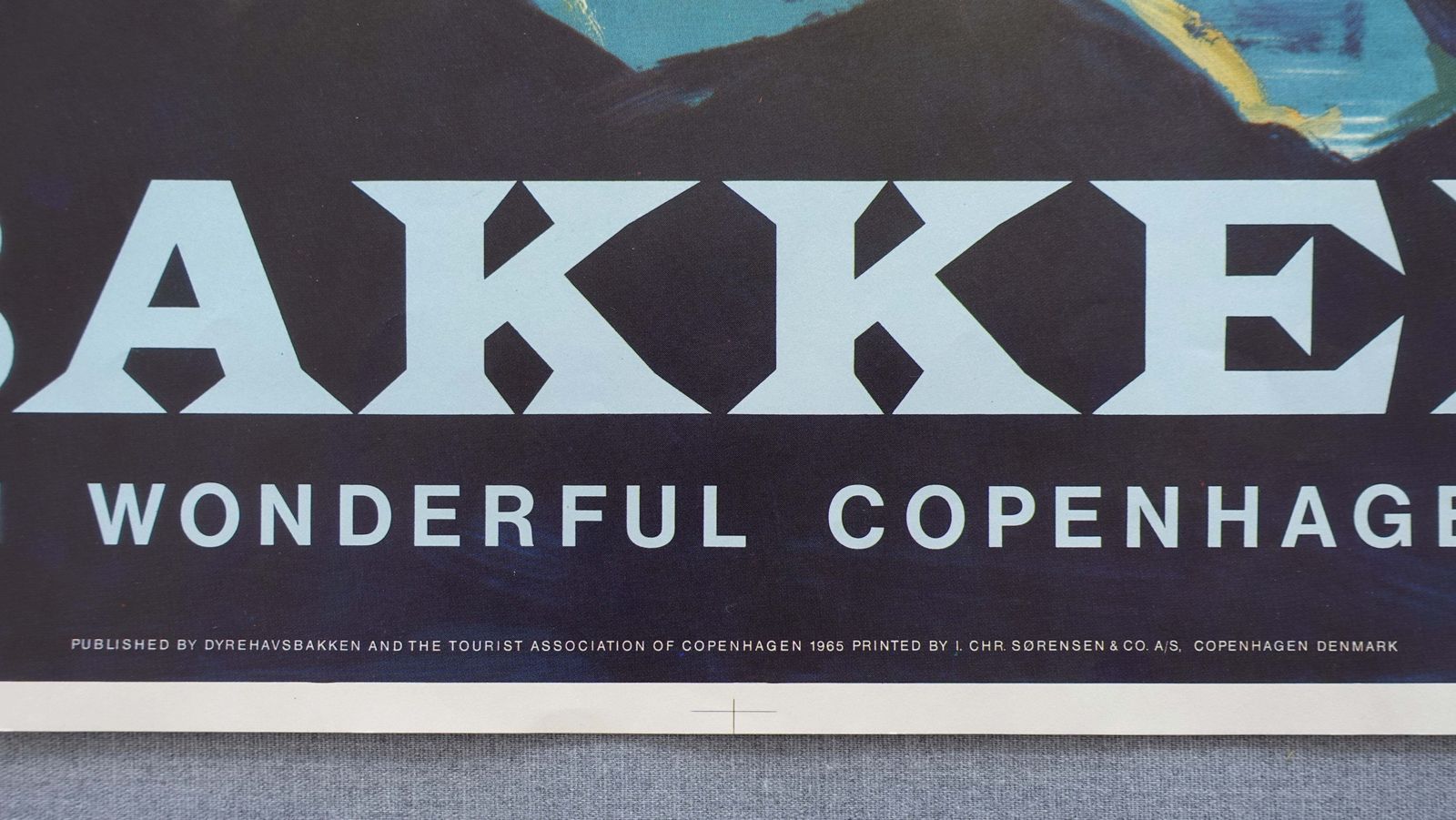 1965 Bakken In Wonderful Copenhagen By Henrik Bloch   Original Vintage Poster photo Art
