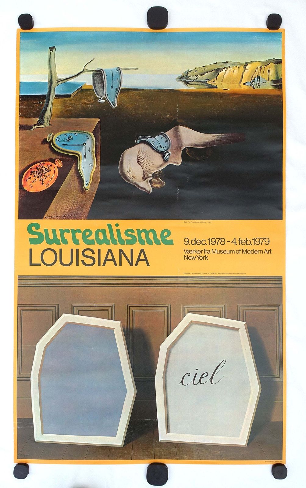 1978 Dali & Magritte Surealism At Louisiana Museum Of Modern Art   Original Vintage Poster photo furniture