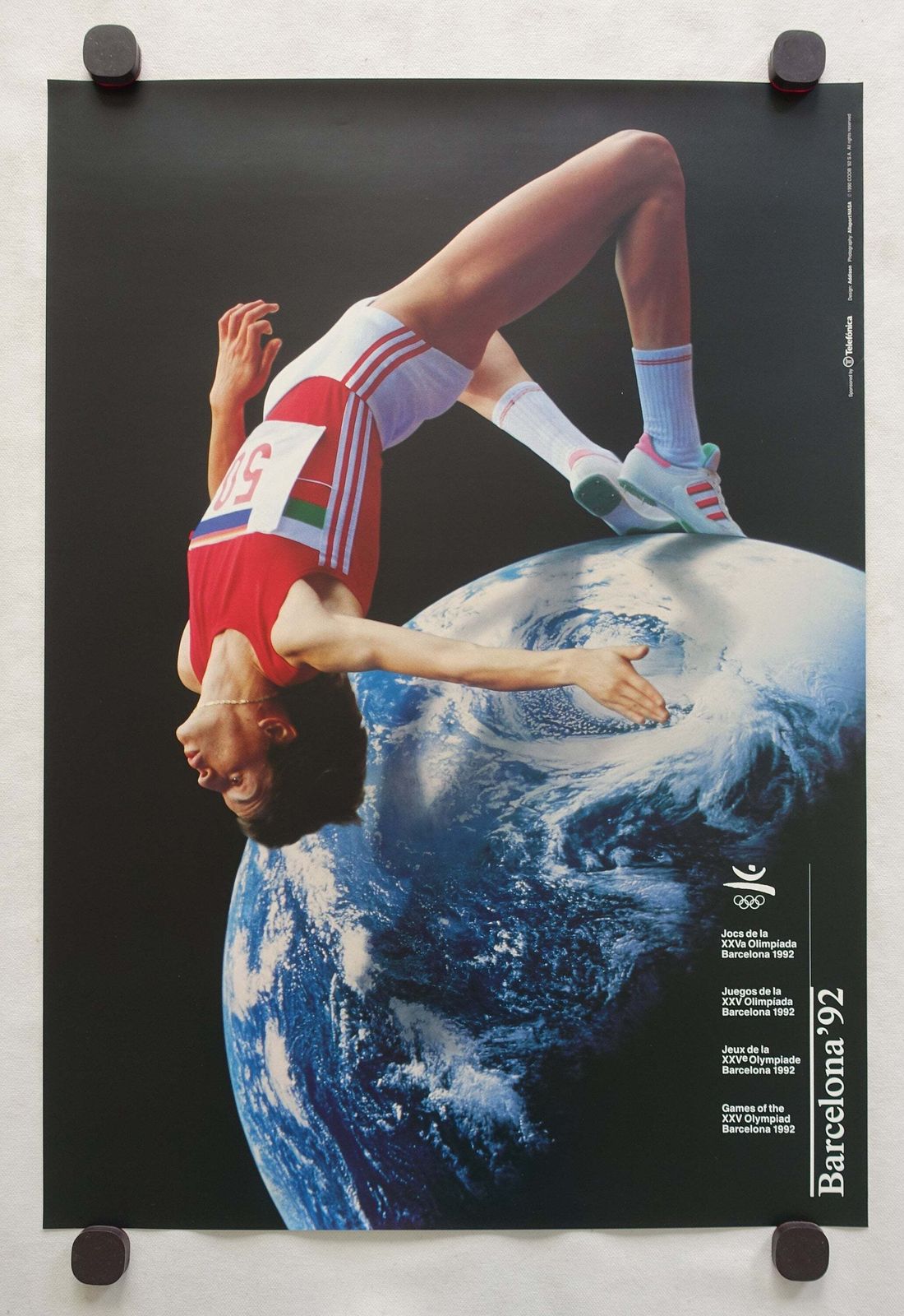 1992 Summer Olympic Games High Jump   Original Vintage Poster photo furniture