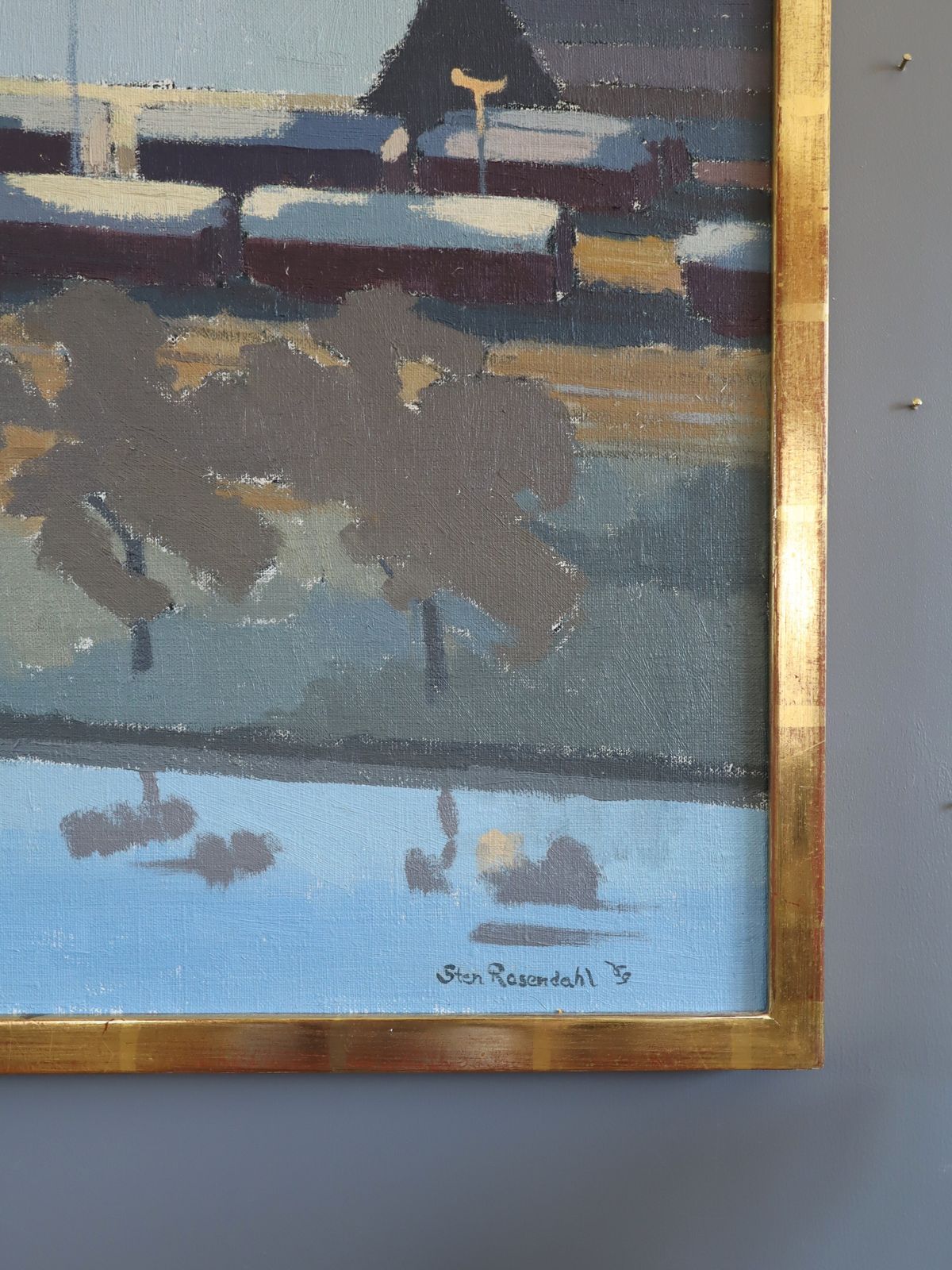 The Rail Yards At Dusk, Oil Painting photo 622.0