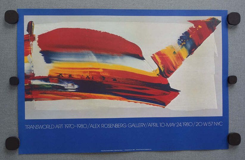1980 Paul Jenkins Art Exhibition Poster New York   Original Vintage Poster photo furniture