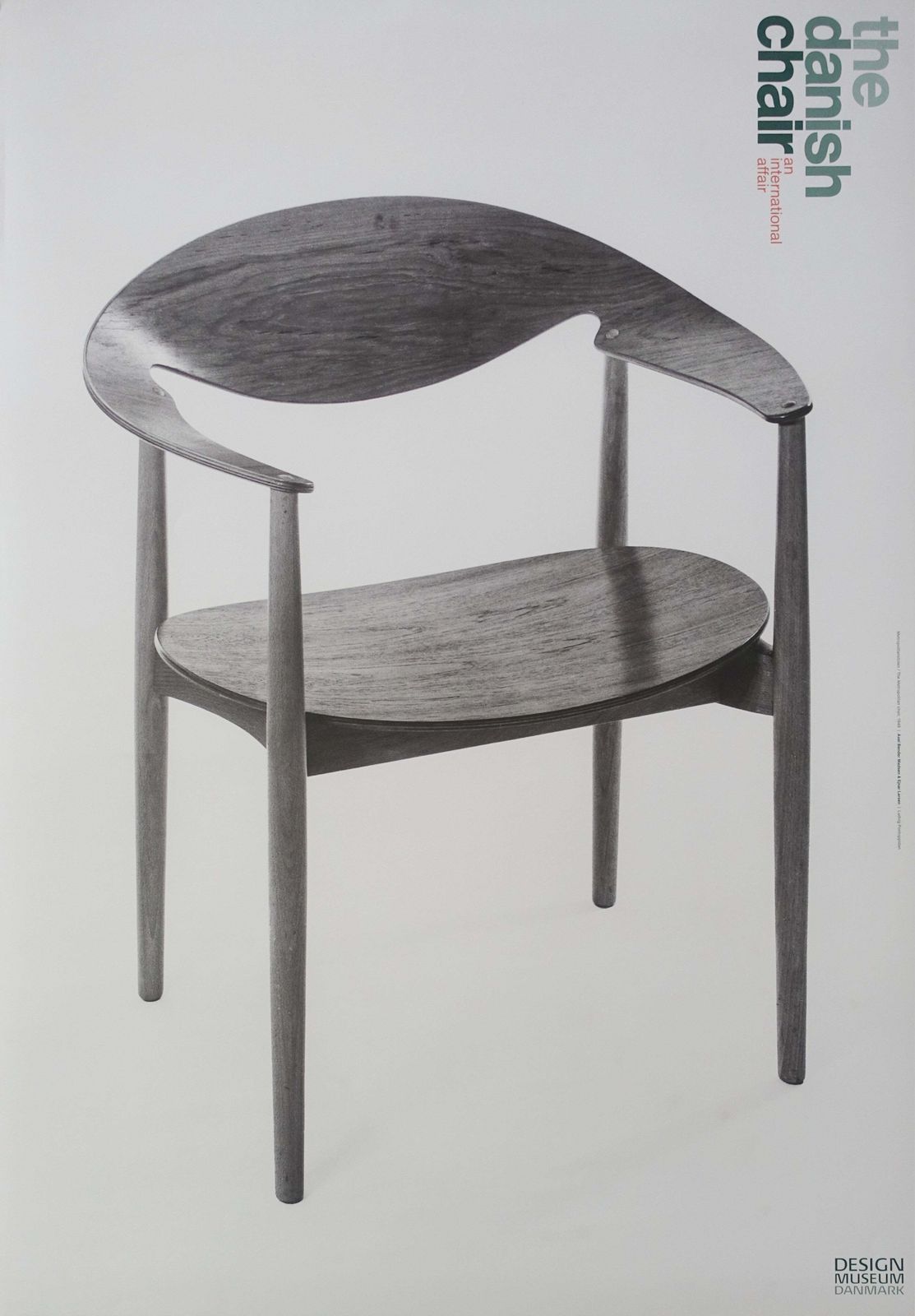 2014 Axel Bender Madsen & Ejner Larsen Metropolitan Chair Design Museum Denmark   Original Vintage Poster