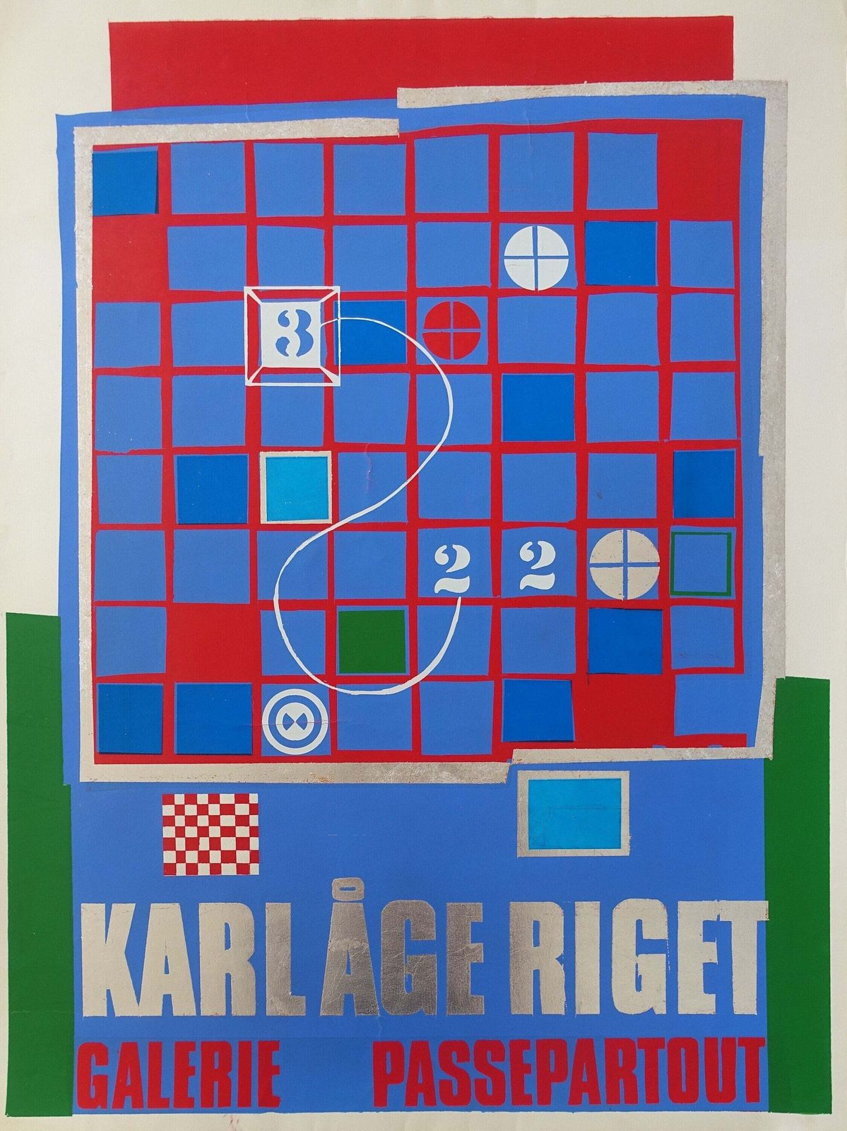 1970 Karl åge Riget Galerie Passepartout  Original Vintage Poster