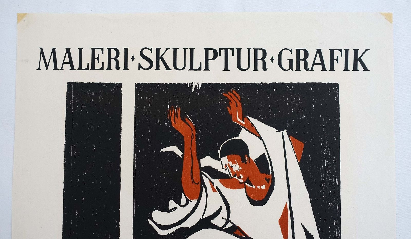 1948 Danish Arts Exhibition Poster Charlottenborg   Original Vintage Poster photo Art