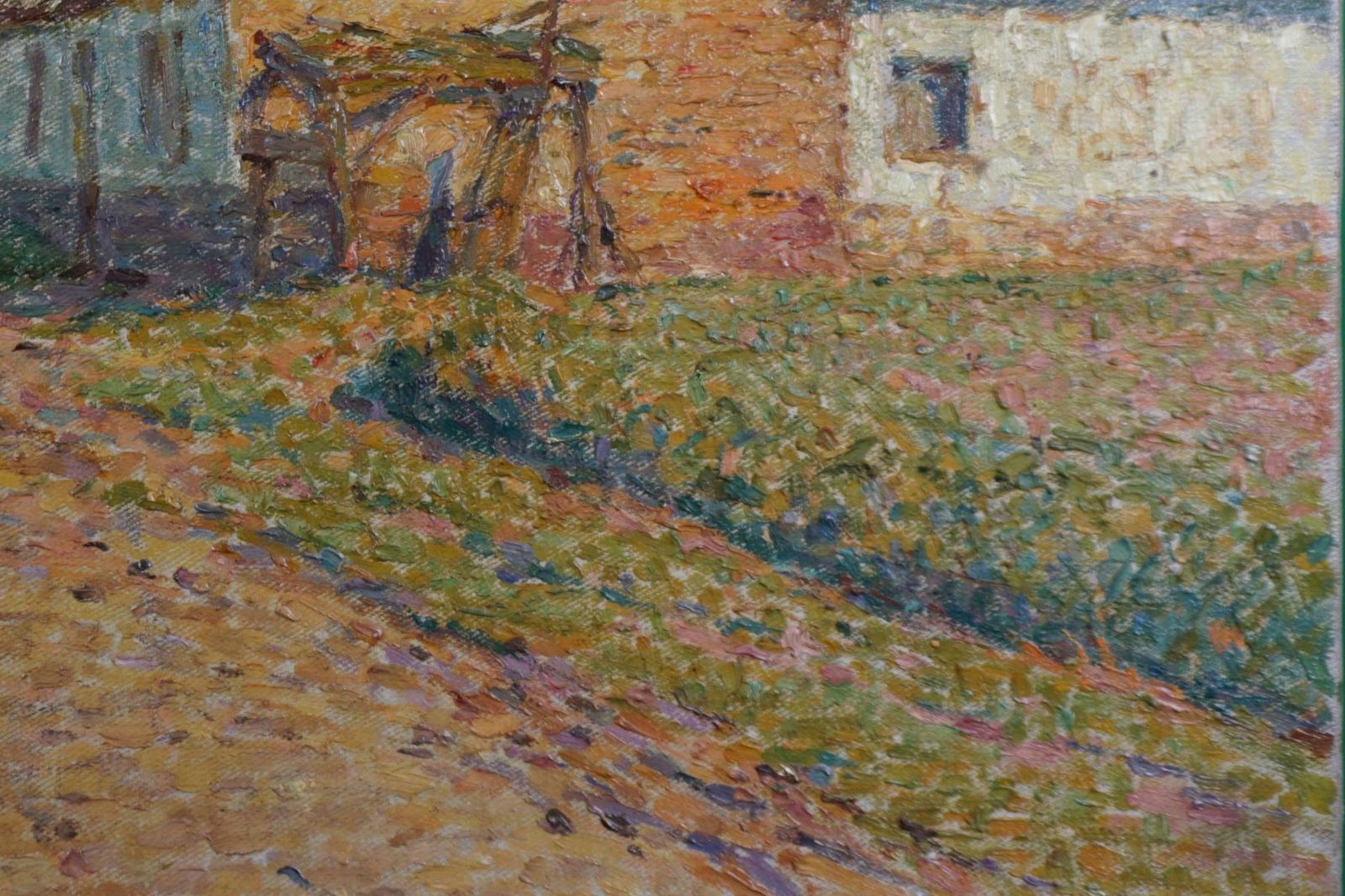 Early 20th Century French Impressionist Painting By Emile Ancelet – ‘Maison Au Soleil Près De Santes’ photo 1750.0