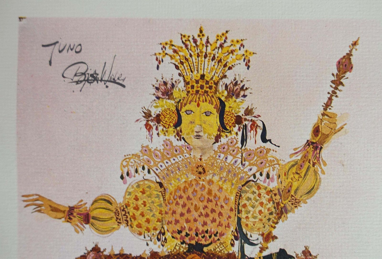 1960s Goddess Of Juno (Hera) By Bjørn Wiinblad   Original Vintage Mini Poster