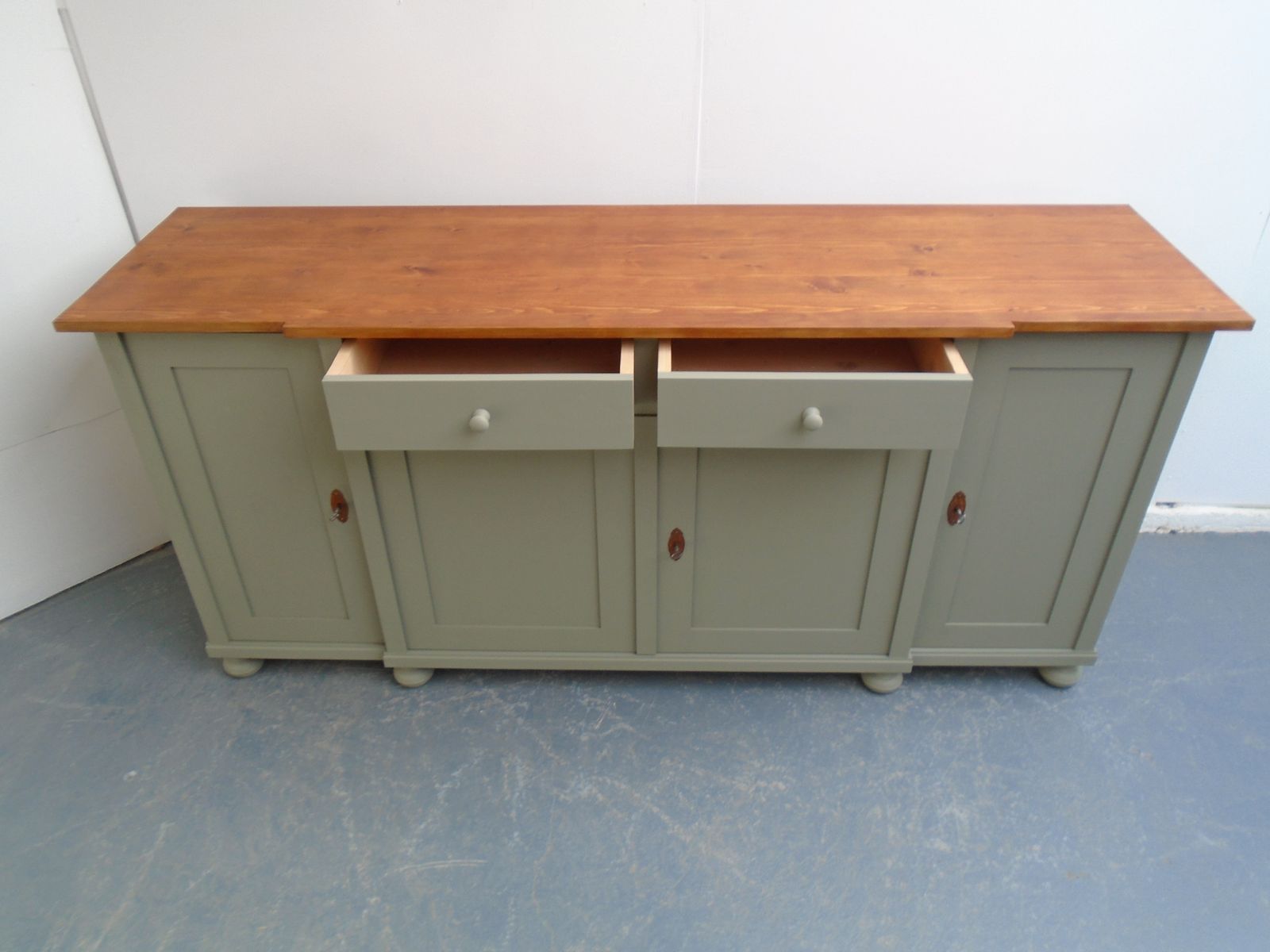 A Fantastically Painted Arcadia Pear Reclaimed Pine Dresser Base photo buy