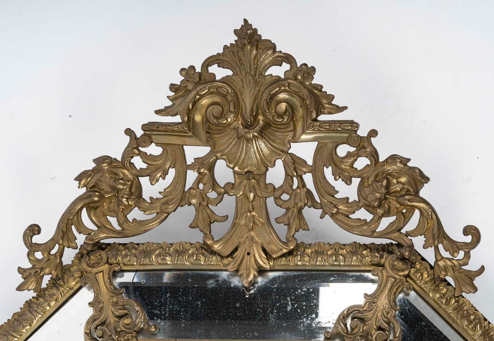 A 19th Century Napoleon III Period Bronze Mirror. photo vinterior