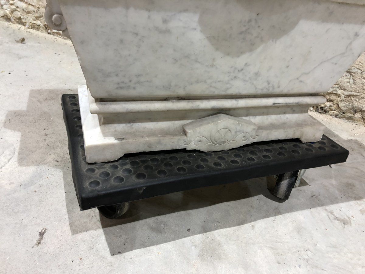 photo for sale 18th Century Planter. Century In Molded Marble, Carved