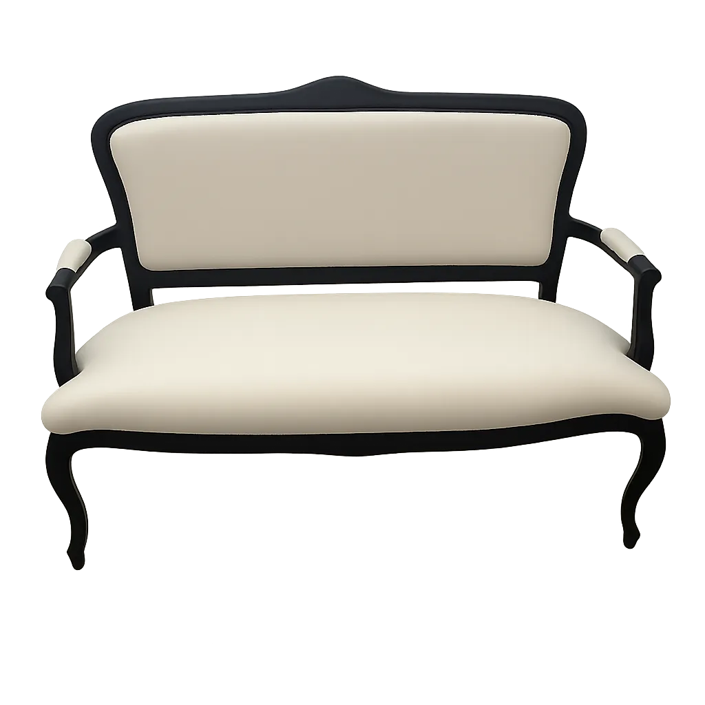 Elegant French Louis XV Style Sofa – Newly Upholstered & Painted