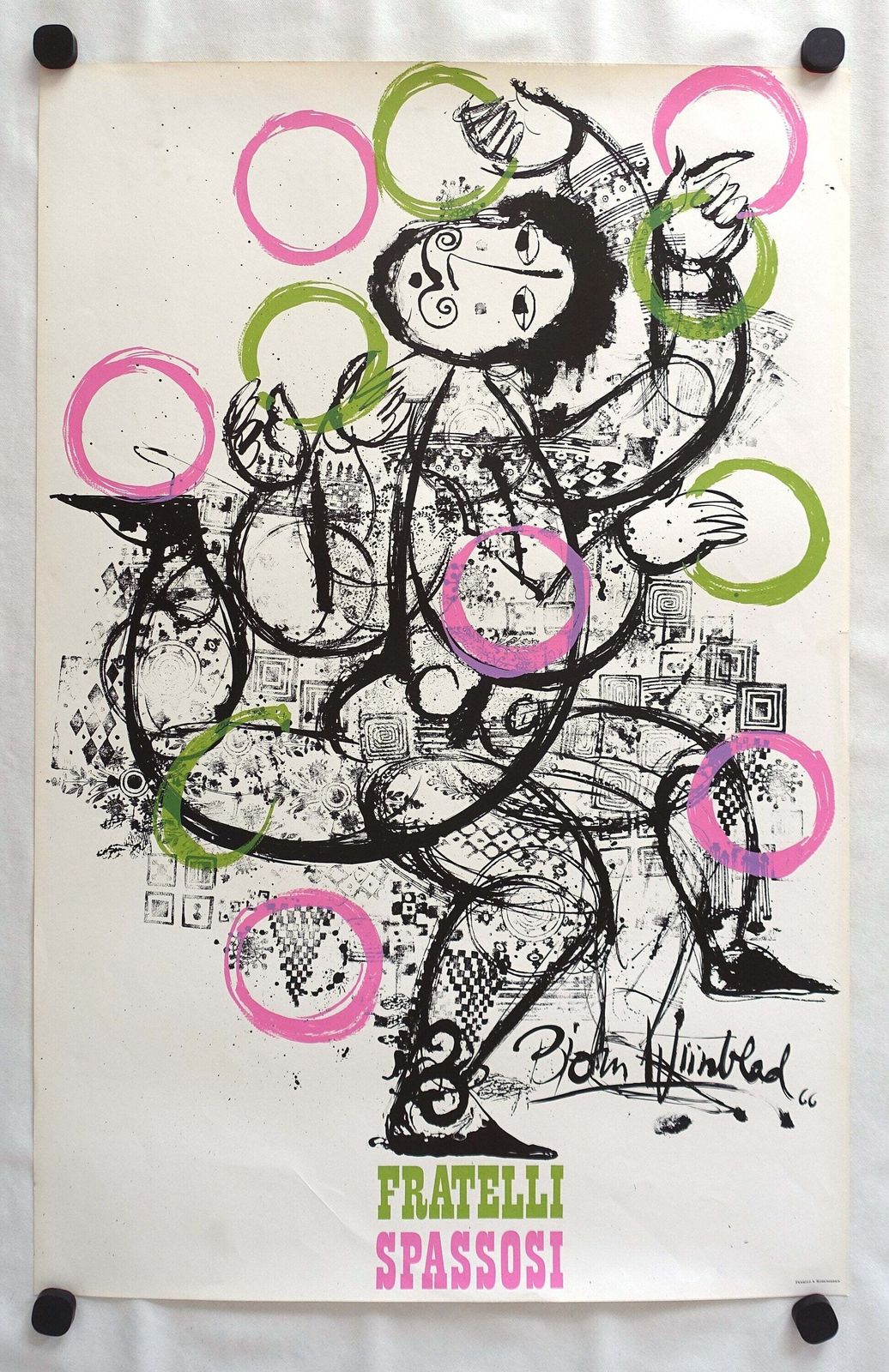 1966 Wiinblad's Fratelli Spassosi VIII – Vintage Poster photo furniture