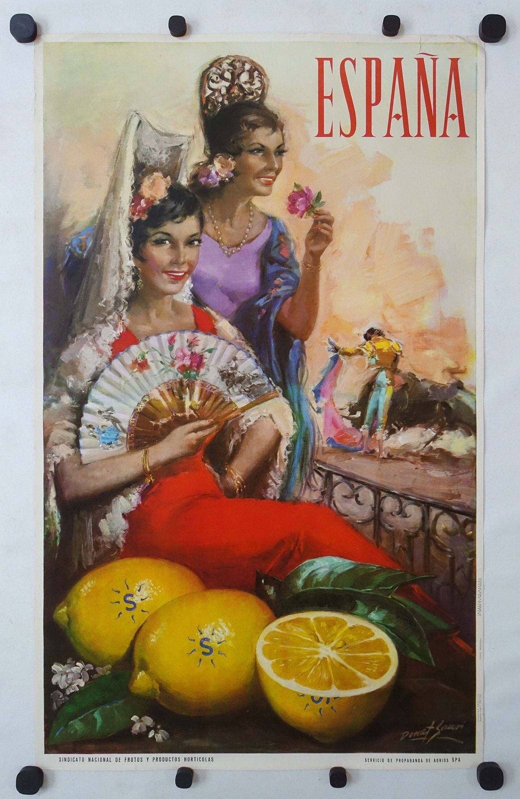 Spaanse Reisposter 1962 — Vintage Poster photo furniture