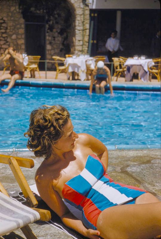 Toni Frissell 'Poolside In Capri' Unframed Archival Pigment Print