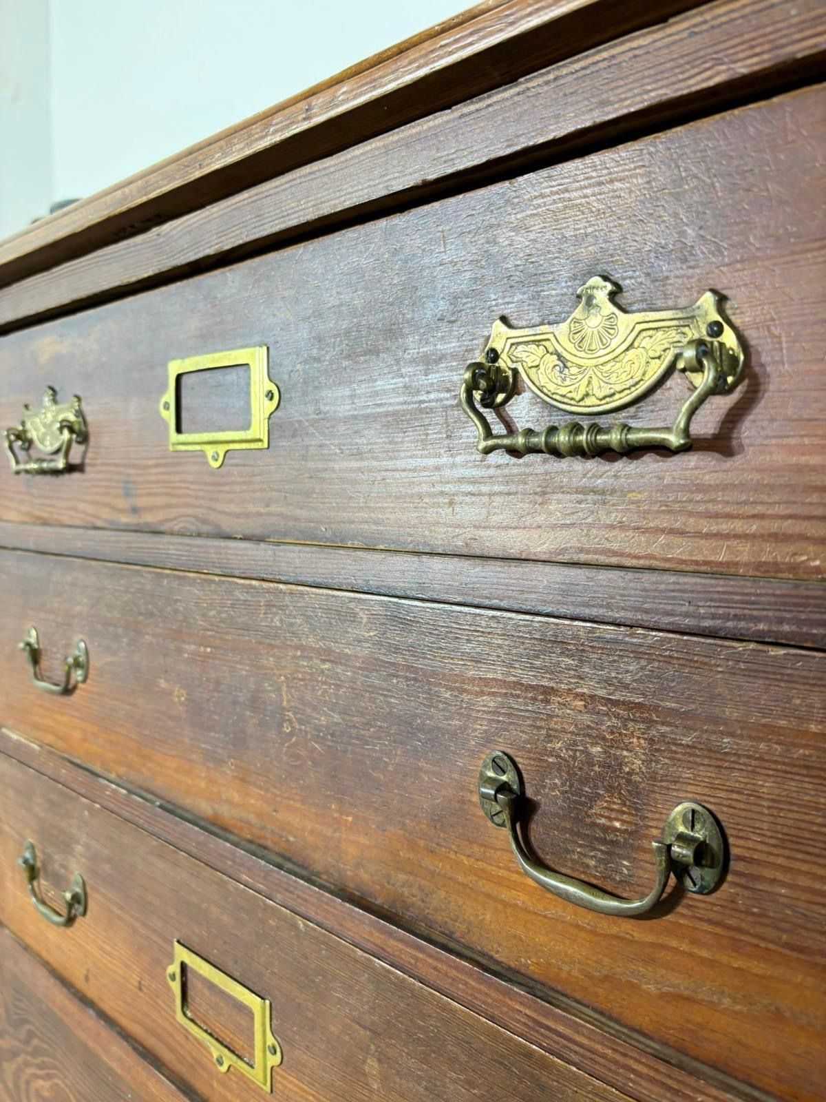 2450.0 Large Early 1900s Architects Plan Chest Cabinet Kitchen Island photo