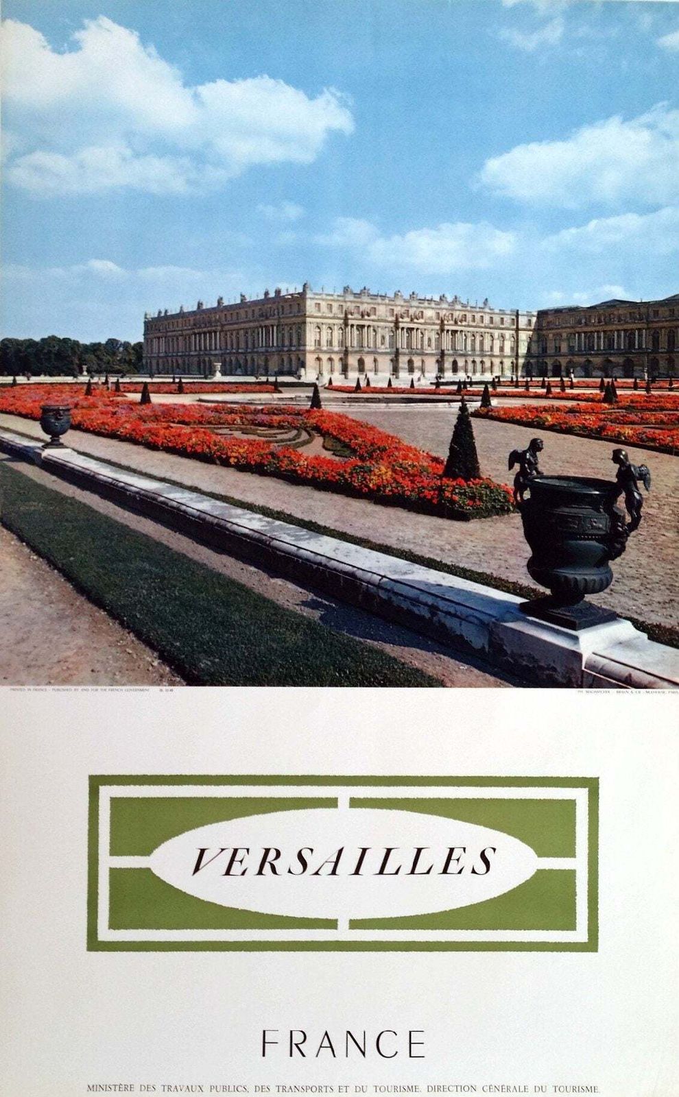 1960s France, Château De Versailles I   Original Vintage Poster