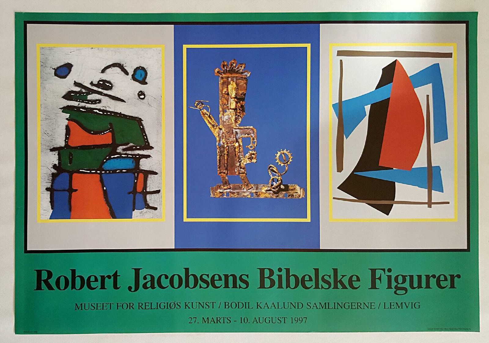 1997 Robert Jacobsen Sculpture Exhibition Poster   Original Vintage Poster photo furniture