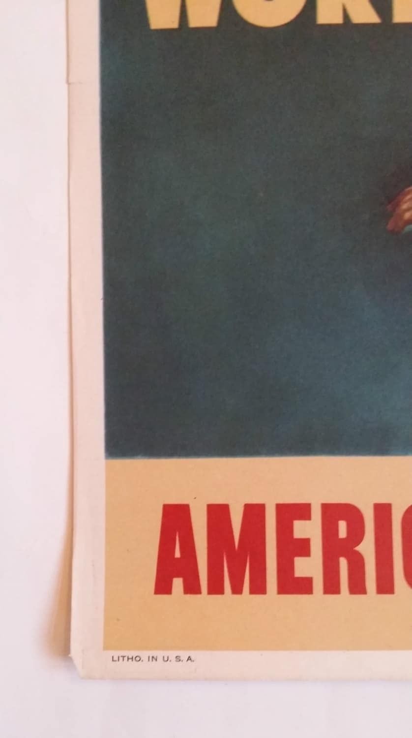 1945 American Junior Red Cross   Original Vintage Poster photo Art