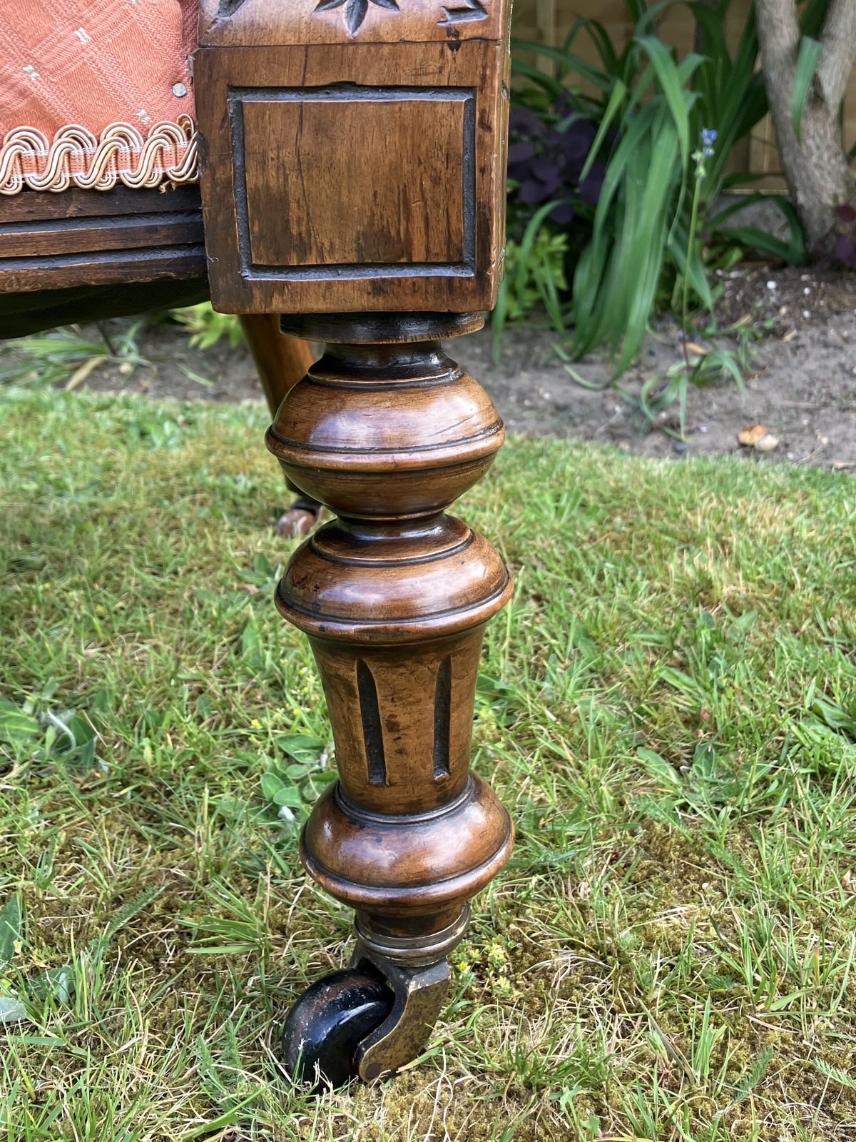 Victorian Walnut Button Back Open Armchair, Circa 1880 photo Furniture