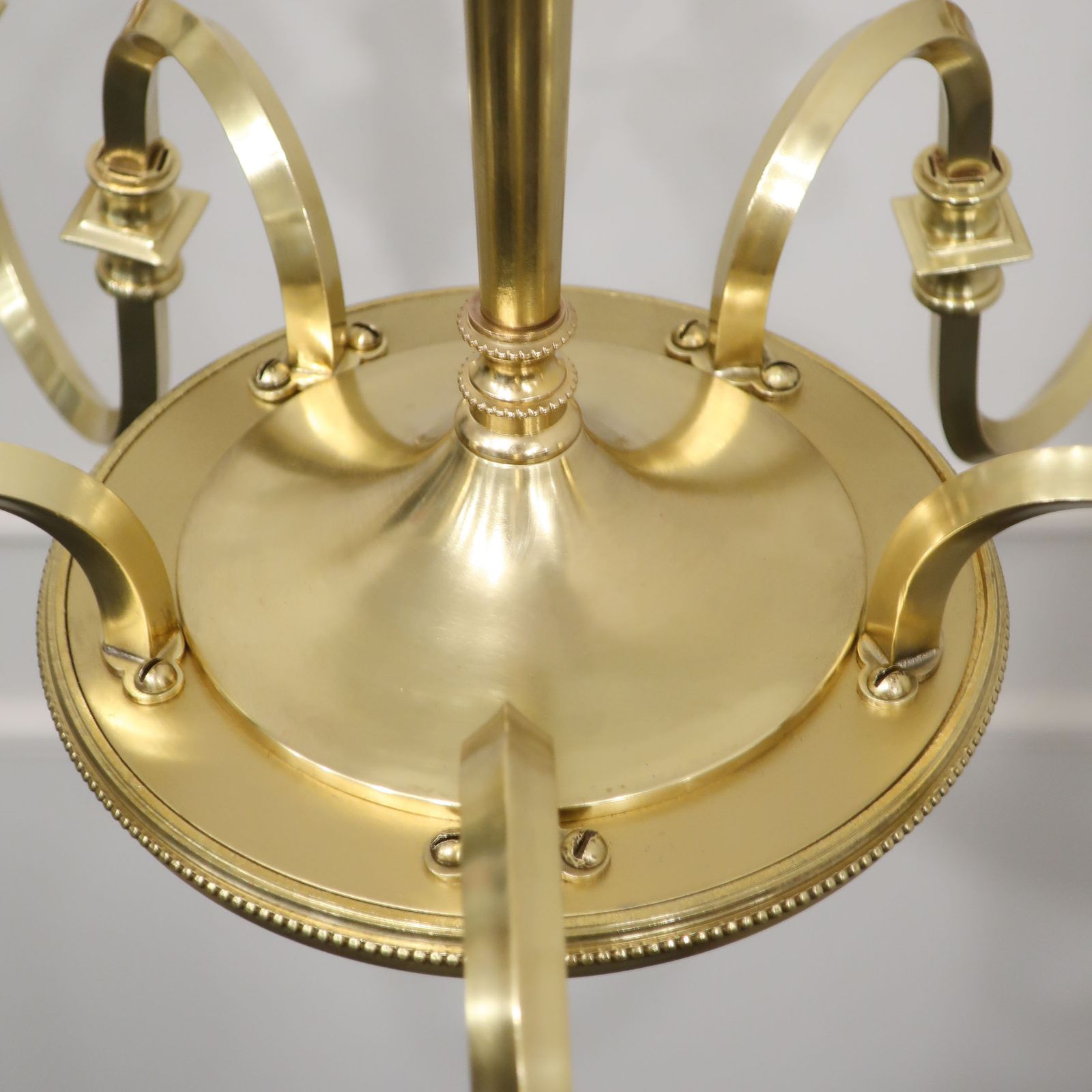 photo for sale French Early 20th Century Gilt Bronze Five Arm Chandelier