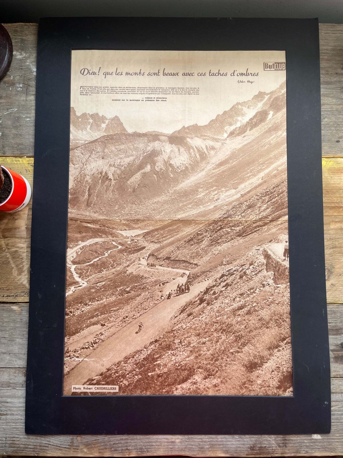 Tour De France Vintage Print Pyrenees / Alps 1950s photo Art