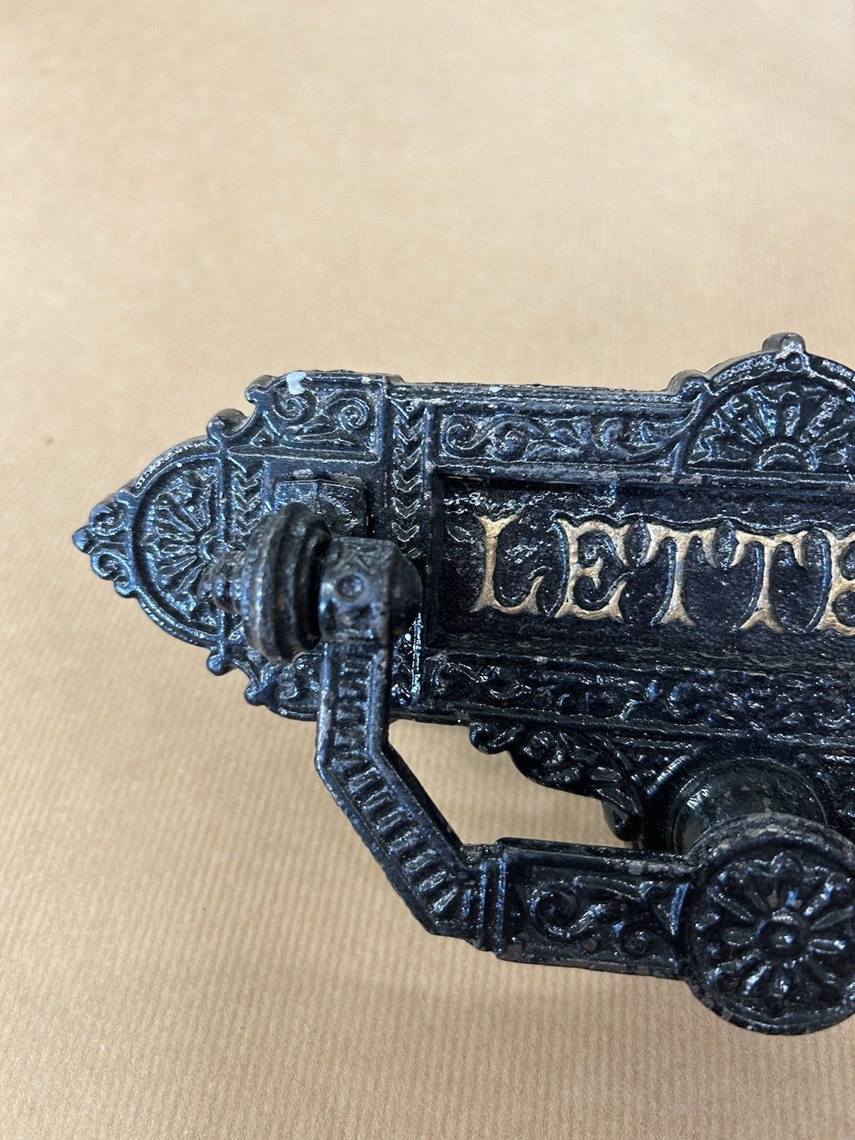 Antique Door Knocker Letterbox Kenrick Cast Iron Reclaimed Period Antique Refurb photo Home Fixtures