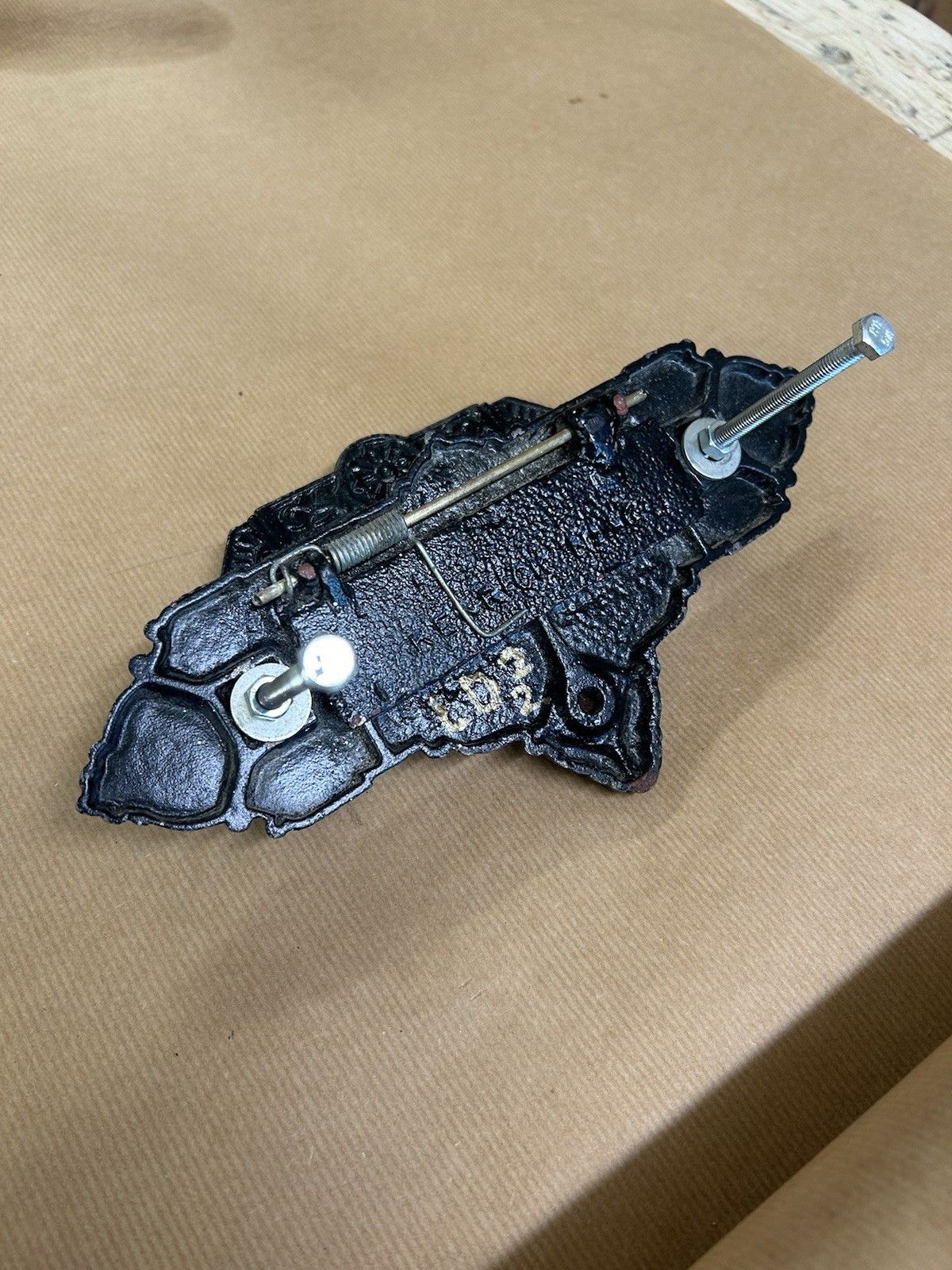 photo furniture Antique Door Knocker Letterbox Kenrick Cast Iron Reclaimed Period Antique Refurb