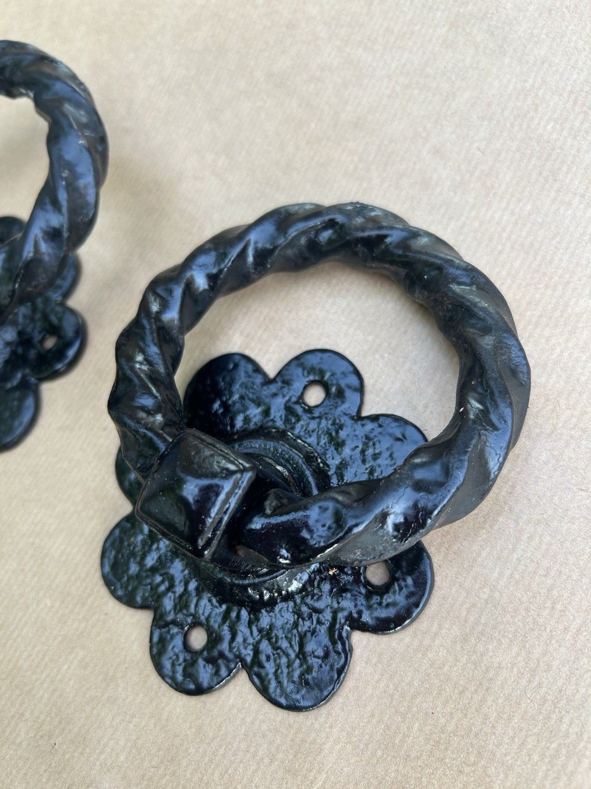 Antique Cast Iron Door Pull Handle’s Reclaimed Period Antique Refurbished Metal photo vinterior
