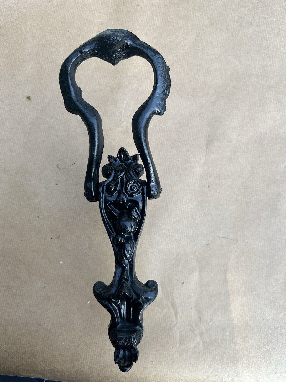 Antique Victorian Door Knocker  Cast Iron Reclaimed Period Antique Refurbished photo furniture
