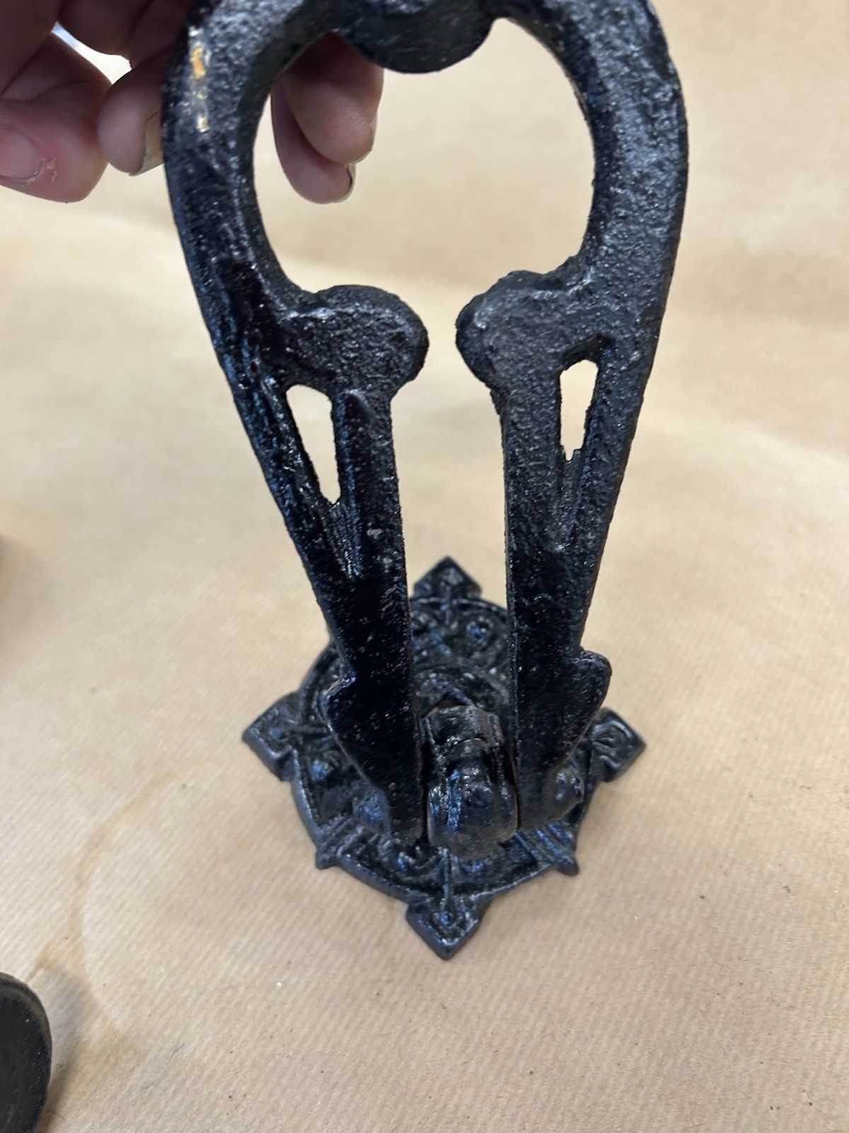 Antique Medieval Door Knocker  Cast Iron Reclaimed Period Antique Tudor Gothic photo 266.0