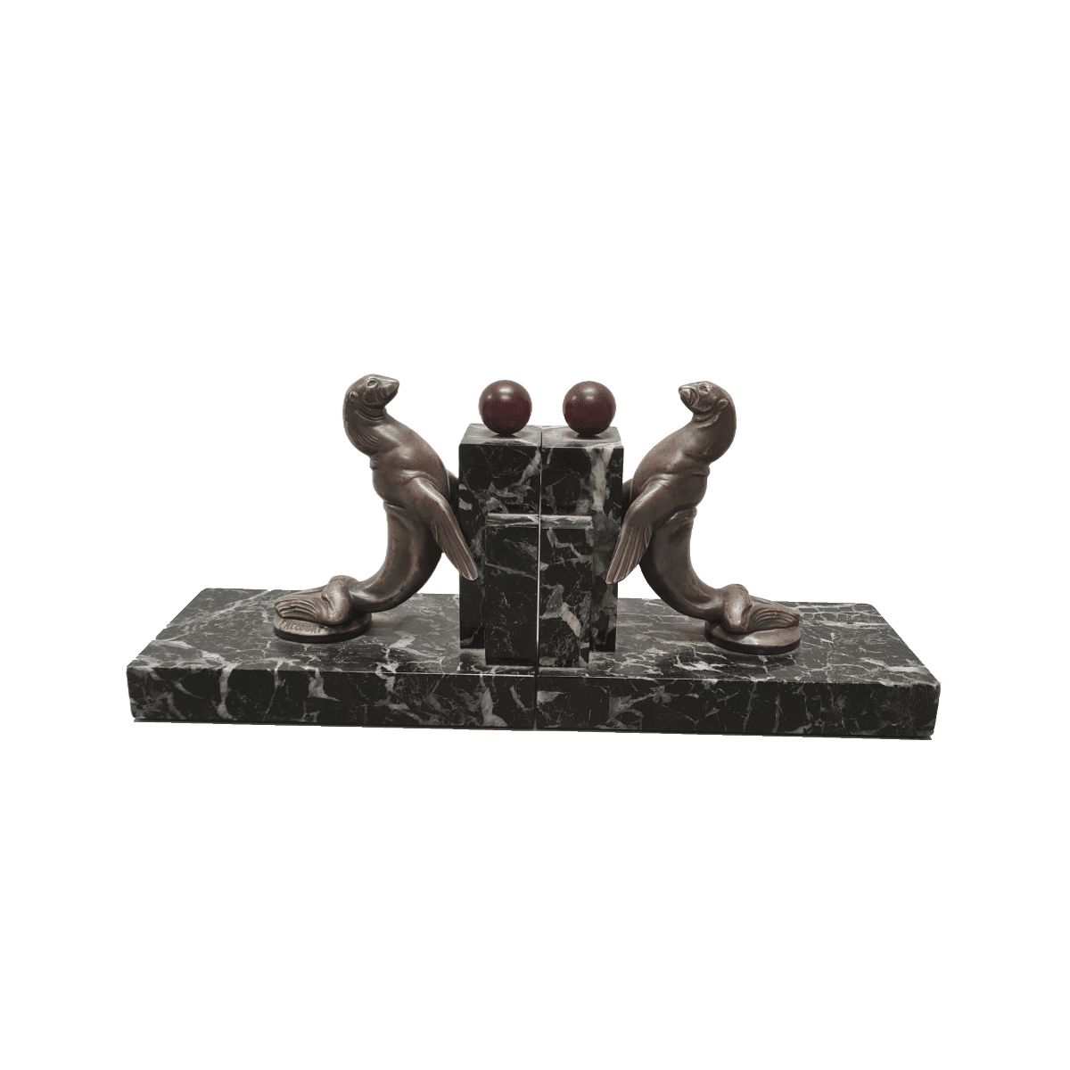 Maurice Frecourt Art Deco Bookends, Circa 1925