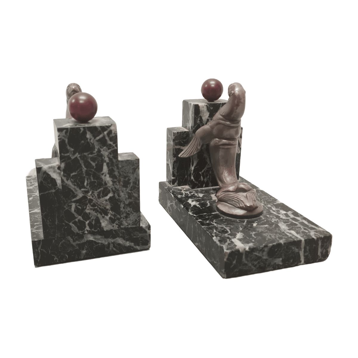 photo furniture Maurice Frecourt Art Deco Bookends, Circa 1925