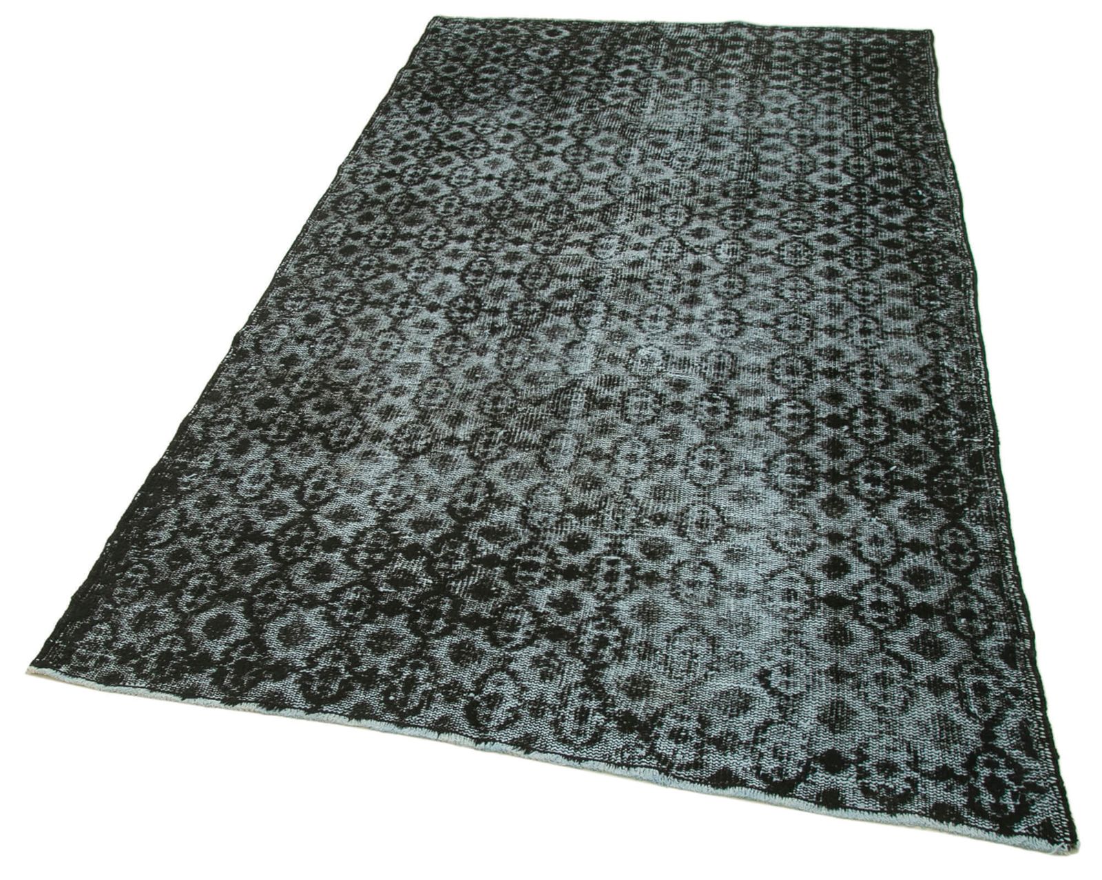 Handmade Black Over Dyed Rug 138 Cm X 233 Cm photo for sale