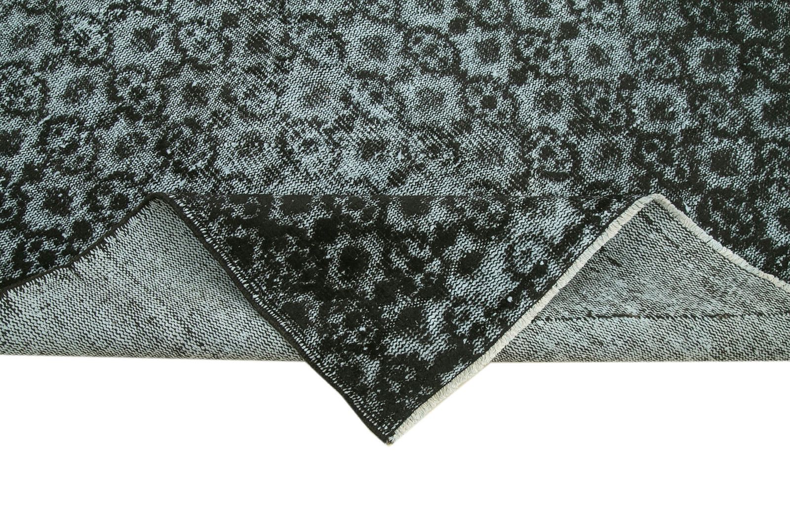 Handmade Black Over Dyed Rug 138 Cm X 233 Cm photo vinterior