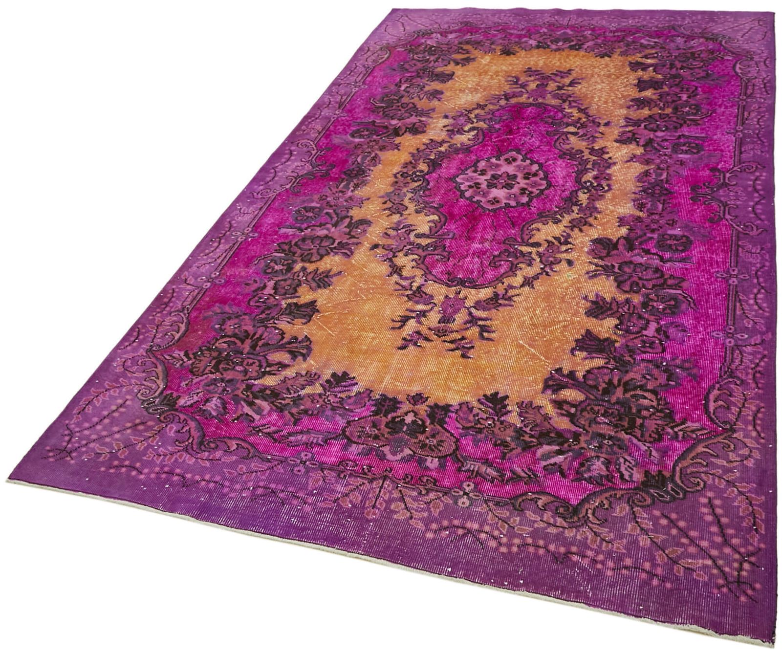 Handmade Purple Overdyed Rug 186 Cm X 296 Cm photo for sale