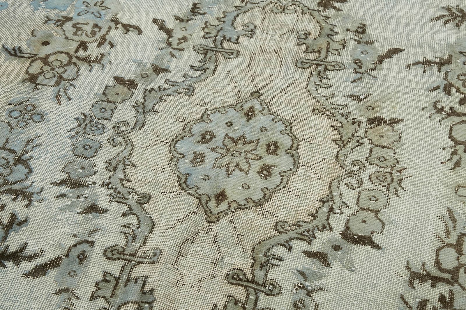 Tapis vintage fait main, bleu overdyed, 177 cm x 320 cm photo 675.0