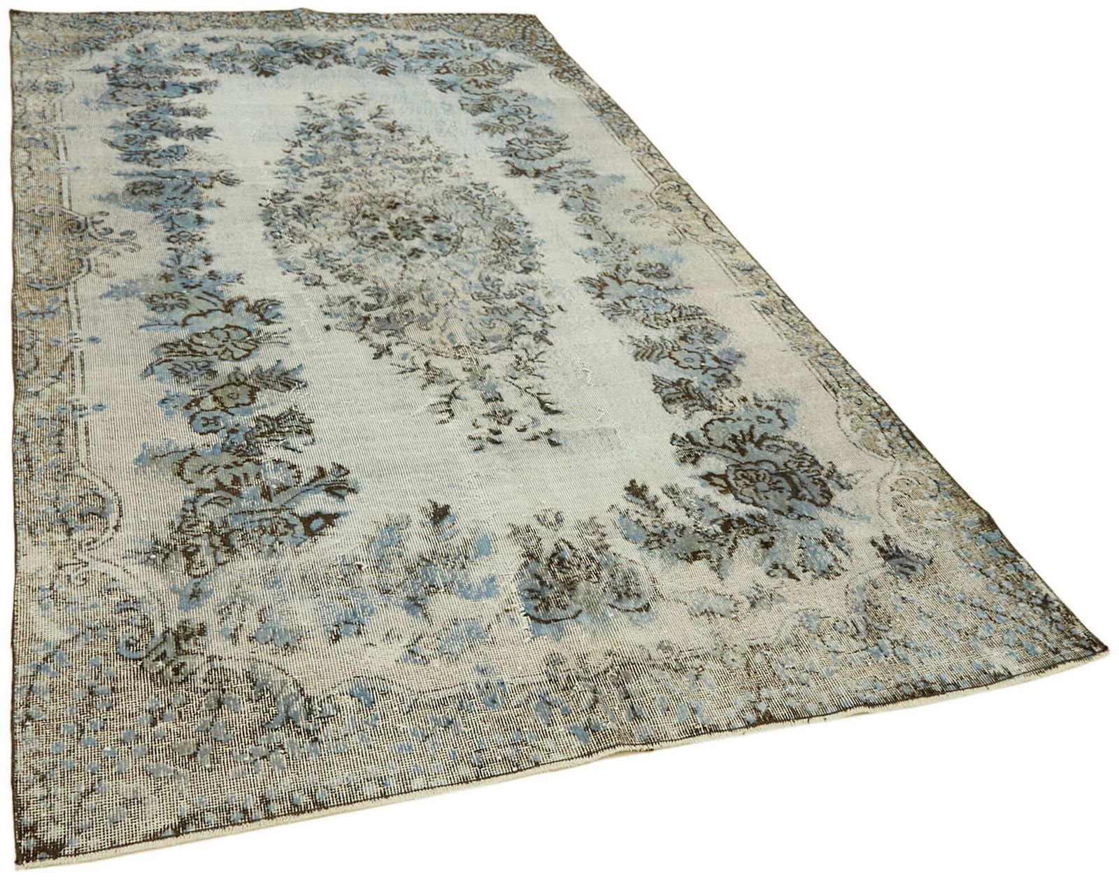 Handmade Vintage Blue Overdyed Rug 173 Cm X 284 Cm photo furniture