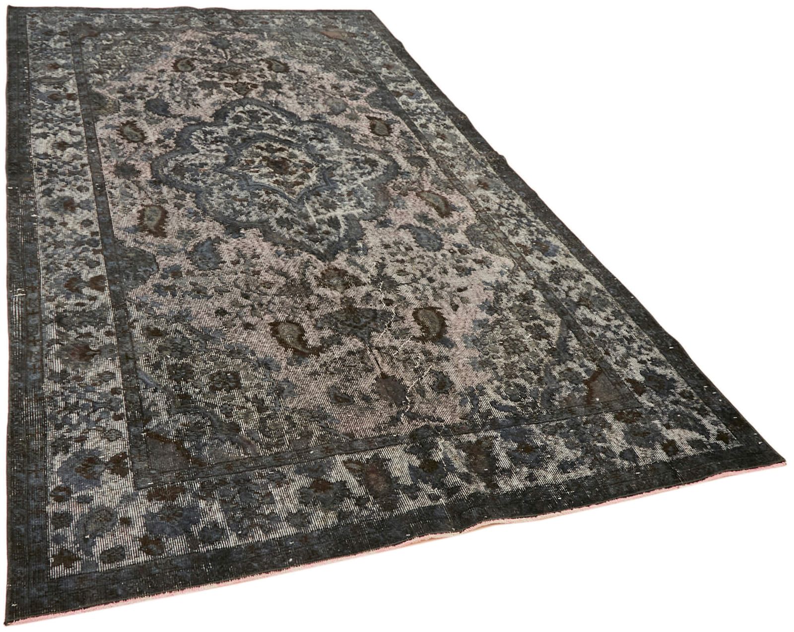 Handmade Vintage Grey Overdyed Rug 176 Cm X 298 Cm photo furniture