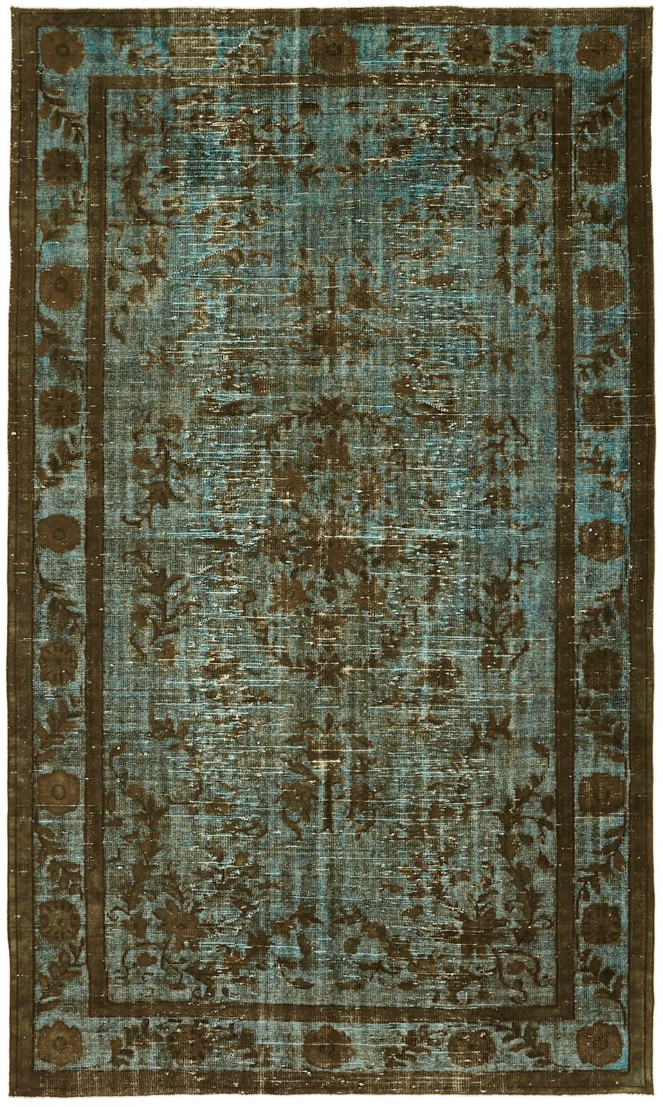 7x11 Brown Over Dyed Rug, Oriental