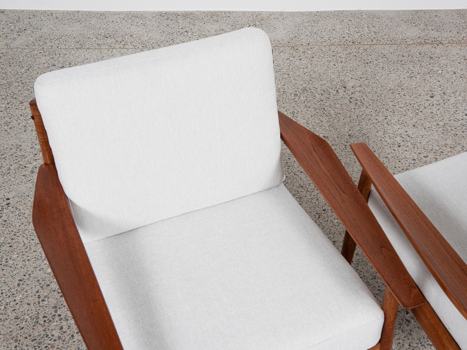Midcentury Danish Pair Of Easy Chairs By Arne Vodder For Glostrup 1960s photo vintage