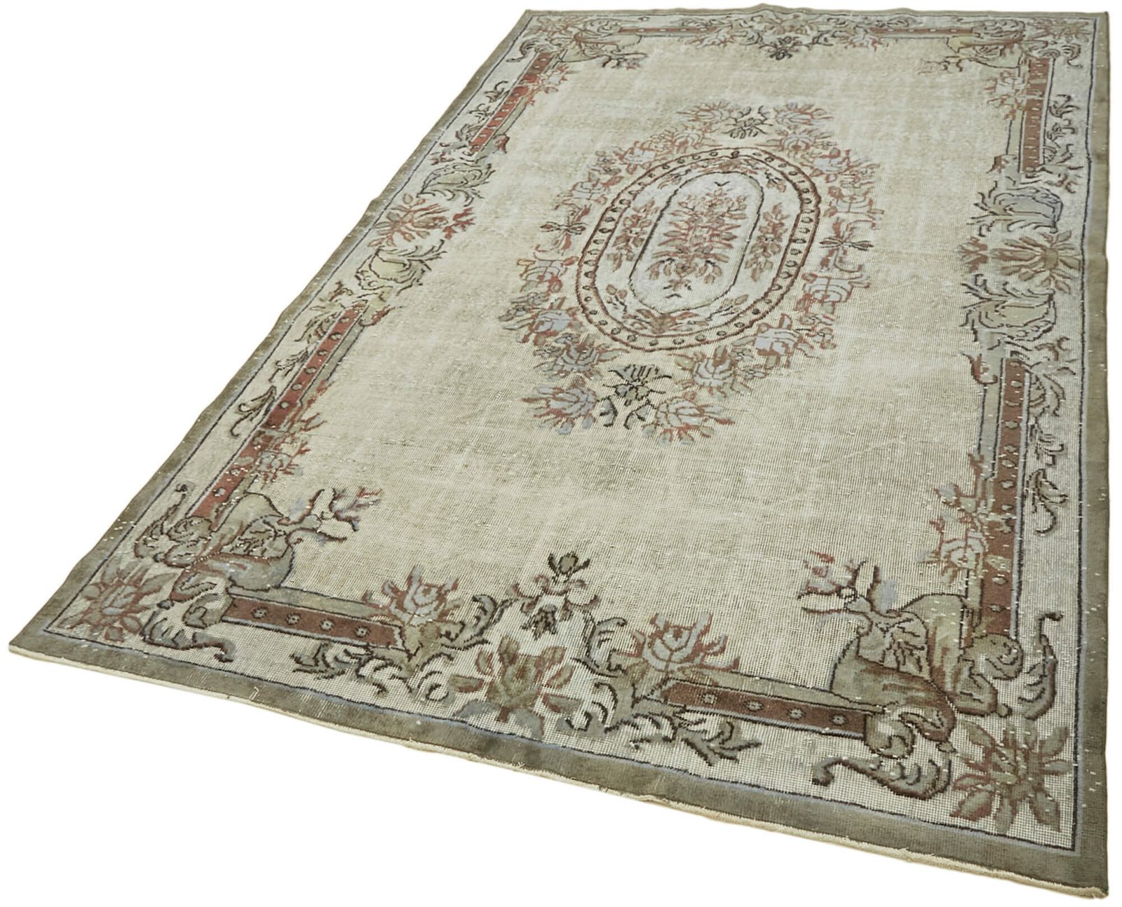 Handmade Vintage Grey Overdyed Rug 194 Cm X 307 Cm photo for sale